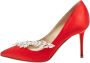 Manolo Blahnik Pre-owned Satin heels Red Dames - Thumbnail 1