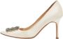 Manolo Blahnik Pre-owned Satin heels White Dames - Thumbnail 1