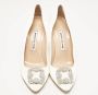 Manolo Blahnik Pre-owned Satin heels White Dames - Thumbnail 1