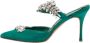 Manolo Blahnik Pre-owned Satin mules Green Dames - Thumbnail 1