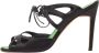 Manolo Blahnik Pre-owned Satin sandals Black Dames - Thumbnail 1