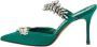 Manolo Blahnik Pre-owned Satin sandals Green Dames - Thumbnail 1