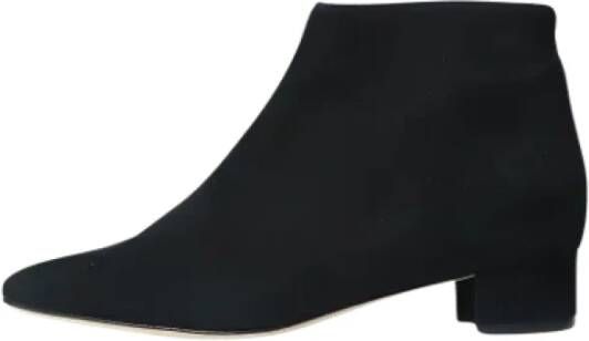 Manolo Blahnik Pre-owned Suede boots Black Dames