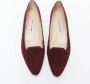 Manolo Blahnik Pre-owned Suede flats Red Dames - Thumbnail 1