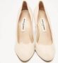 Manolo Blahnik Pre-owned Suede heels Beige Dames - Thumbnail 1