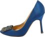 Manolo Blahnik Pre-owned Suede heels Blue Dames - Thumbnail 1