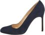 Manolo Blahnik Pre-owned Suede heels Blue Dames - Thumbnail 1