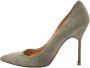 Manolo Blahnik Pre-owned Suede heels Gray Dames - Thumbnail 1