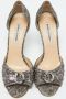 Manolo Blahnik Pre-owned Suede heels Gray Dames - Thumbnail 1