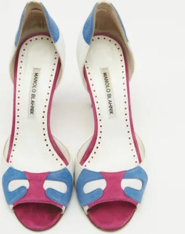 Manolo Blahnik Pre-owned Suede heels Multicolor Dames