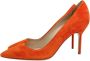 Manolo Blahnik Pre-owned Suede heels Orange Dames - Thumbnail 1