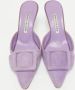 Manolo Blahnik Pre-owned Suede sandals Purple Dames - Thumbnail 1