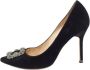 Manolo Blahnik Pre-owned Velvet heels Black Dames - Thumbnail 1