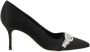 Manolo Blahnik Rhinestone gesp kitten hak pompen Black Dames - Thumbnail 1