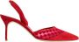 Manolo Blahnik Rode Suede Gala Slingback Mules Red Dames - Thumbnail 1