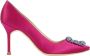 Manolo Blahnik Roze Kristal Gesp Puntige Neus Pumps Pink Dames - Thumbnail 1