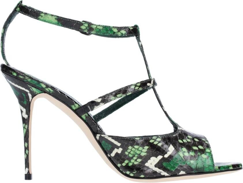 Manolo Blahnik Sandalen Groen Green Dames