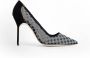 Manolo Blahnik Zwarte Geruite Pumps van Mesh Multicolor Dames - Thumbnail 1