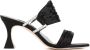 Manolo Blahnik Zwarte Satijnen Chinap Sandaal Black Dames - Thumbnail 1