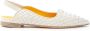 Mara Bini Gevlochten Leren Slingback Schoenen White Dames - Thumbnail 1