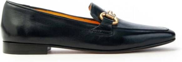 Mara Bini Handschoenleer Loafer met Klem Blue Dames