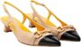 Mara Bini Tweekleurige Slingback Schoenen Beige Dames - Thumbnail 6