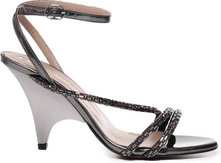 Marc Ellis Grijze Strass Hoge Hak Sandalen Gray Dames