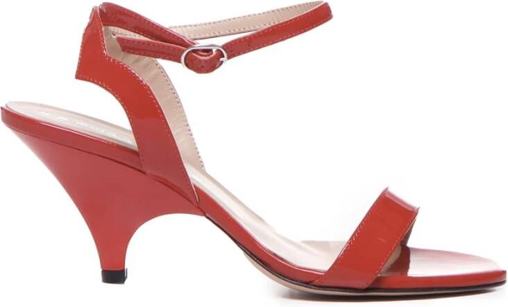 Marc Ellis Rode Leren Sandalen met Tailleband Red Dames