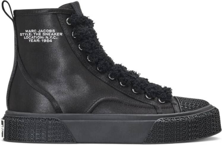 Marc Jacobs Hoge Top Satijnen Sneakers Black Dames