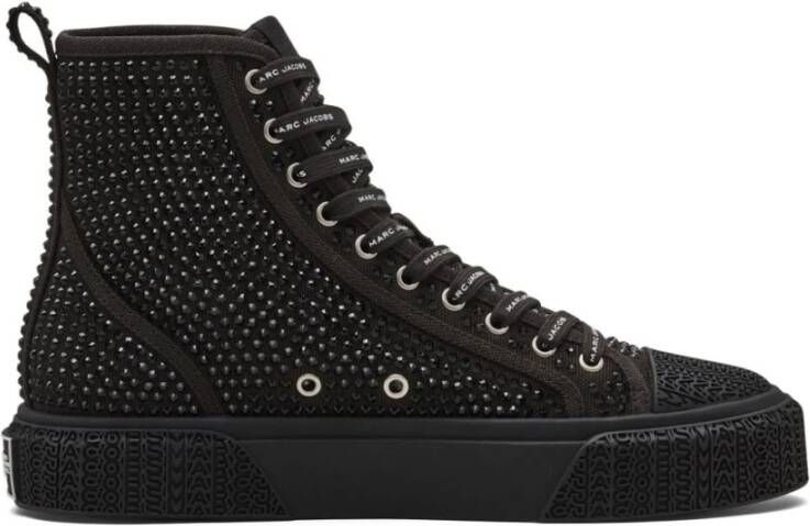 Marc Jacobs Kristal Canvas High Top Sneakers Black Dames