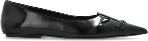 Marc Jacobs Leren ballerina's Black Dames