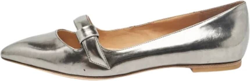 Marc Jacobs Pre-owned Leather flats Gray Dames