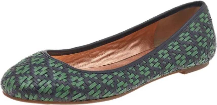 Marc Jacobs Pre-owned Leather flats Green Dames