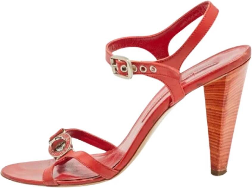 Marc Jacobs Pre-owned Leather sandals Red Dames