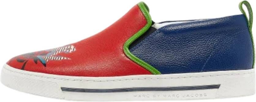 Marc Jacobs Pre-owned Leather sneakers Red Dames