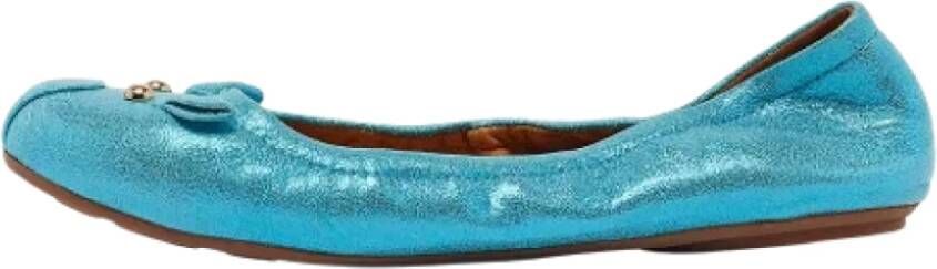 Marc Jacobs Pre-owned Suede flats Blue Dames