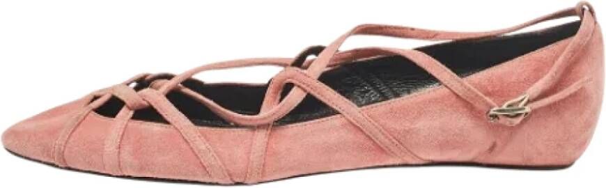 Marc Jacobs Pre-owned Suede flats Pink Dames