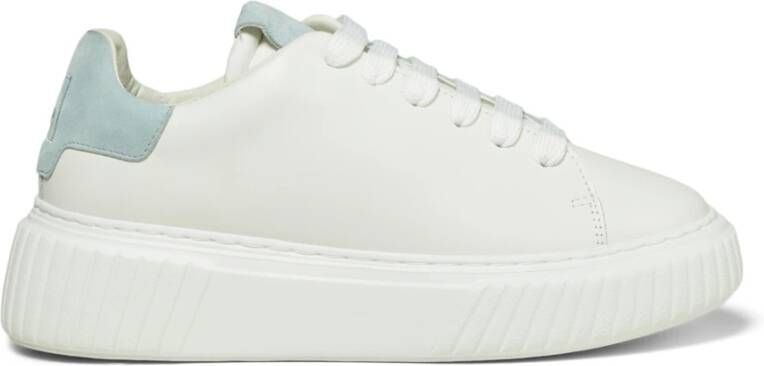 Marc O'Polo Kleurrijke Leren Sneakers met Suède Inzetstukken White Dames