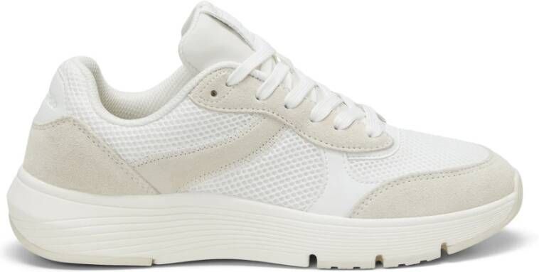 Marc O'Polo Suede Mix Sneaker met Aerodynamische Zool White Dames