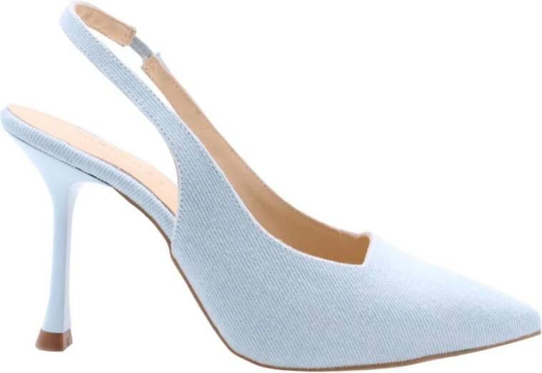 March23 Stijlvolle Slingback Hakken Blue Dames