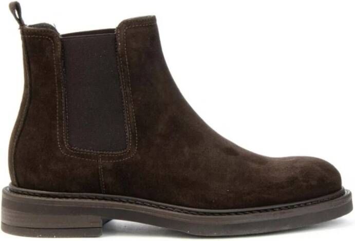 Marco Ferretti Suede Chelsea Boots Elastic Beatles Brown Heren