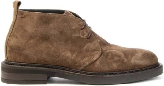 Marco Ferretti Suède Veterschoenen Stijlvolle Winter Must-Have Beige Heren