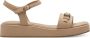 Marco tozzi Beige Platte Sandalen voor Vrouwen Beige Dames - Thumbnail 1