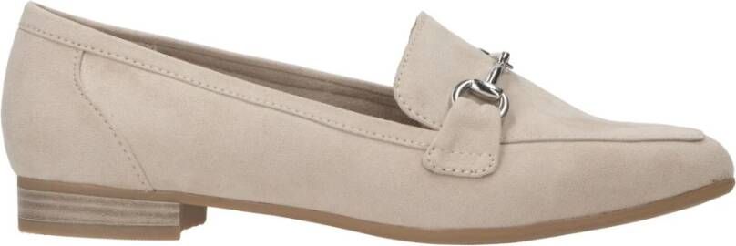 marco tozzi Beige Suedine Loafer voor Dames Beige Dames