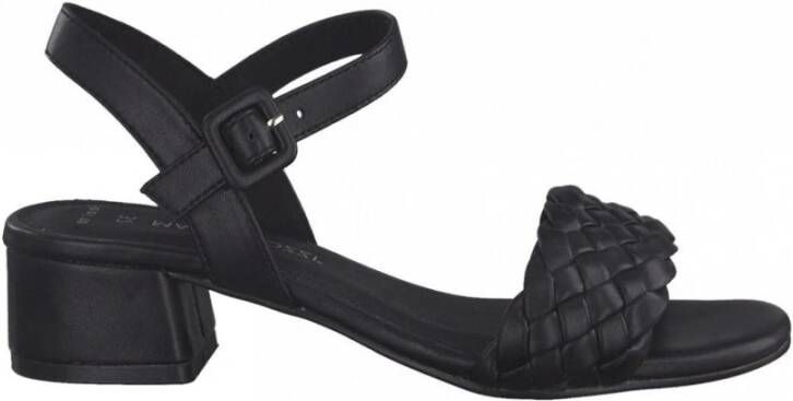 Marco tozzi Zwarte Casual Platte Sandalen Vrouwen Black Dames