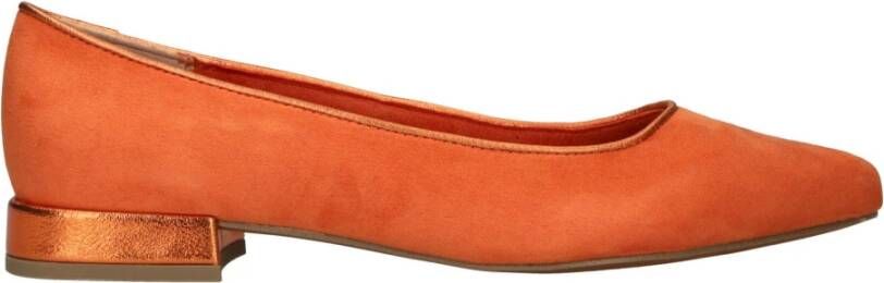 marco tozzi Oranje Metallic Ballerina Schoenen Orange Dames