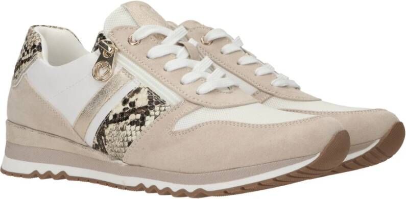 marco tozzi Wit Beige Zomer Sneaker Beige Dames