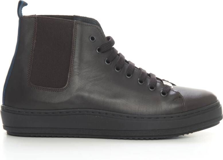 Marechiaro 1962 Contrast Piping High-Top Sneaker Brown Heren