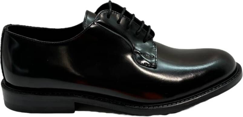 Marechiaro 1962 Zwarte leren Derby schoenen Black Heren