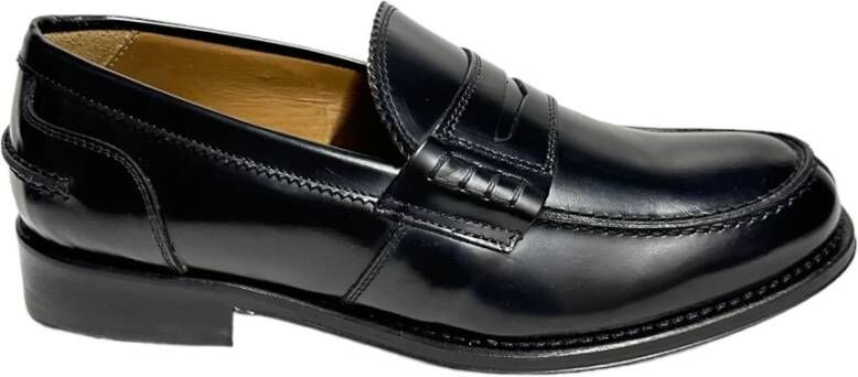 Marechiaro 1962 Zwarte leren mocassin met antislipzool Black Heren